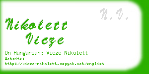 nikolett vicze business card